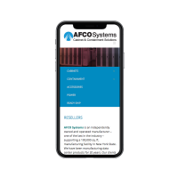 Afco Systems Website on Phone