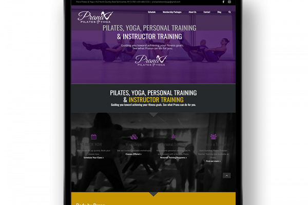 Prana Pilates & Personal Training Institute Website