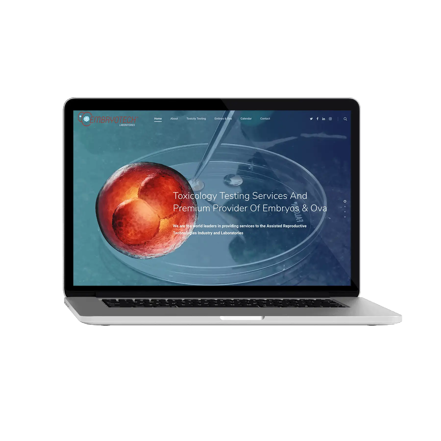 Embryotech Laboratories Website Design