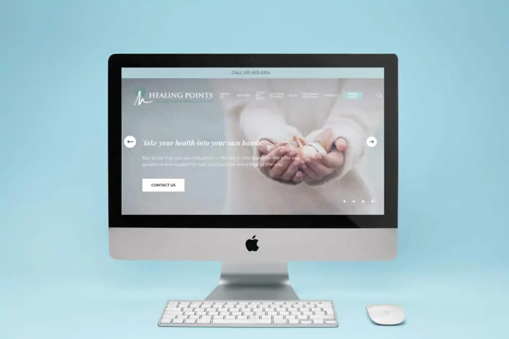 Healing Points website and brand design by MOKA Creative