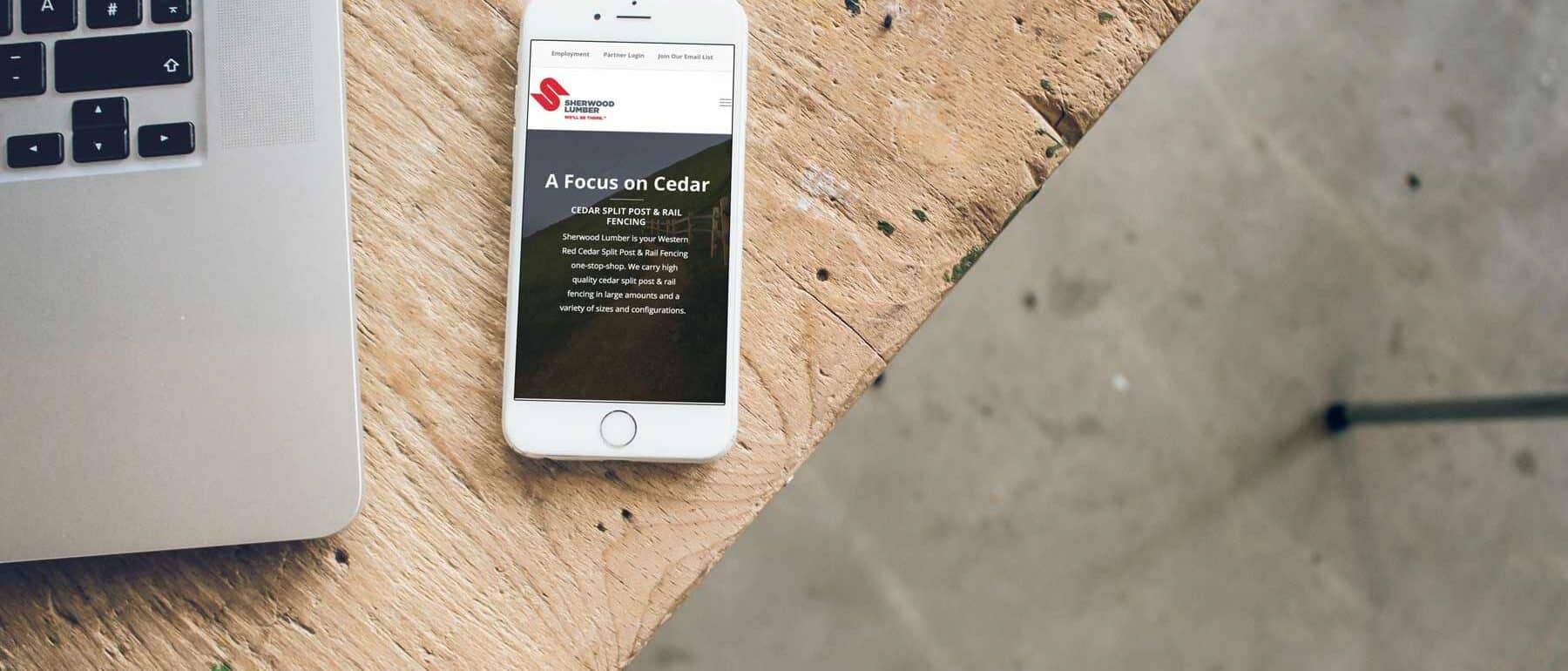 Sherwood Lumber website and brand design by MOKA Creative